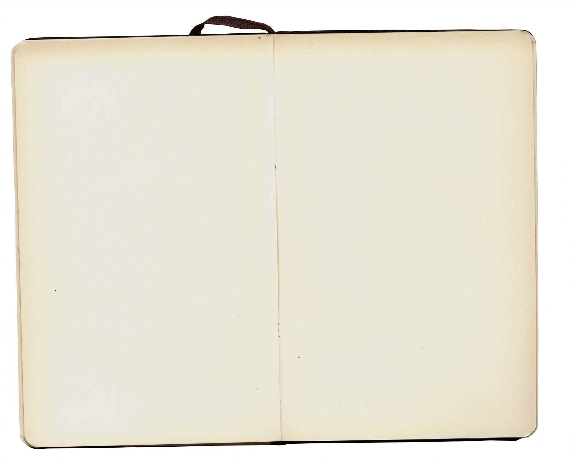 Open notebook on a light background